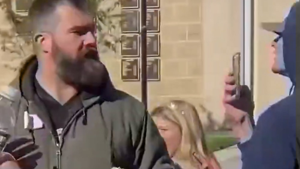 Jason Kelce Slams Fan's Phone after Homophobic Slur Aimed at Brother for Dating Taylor Swift