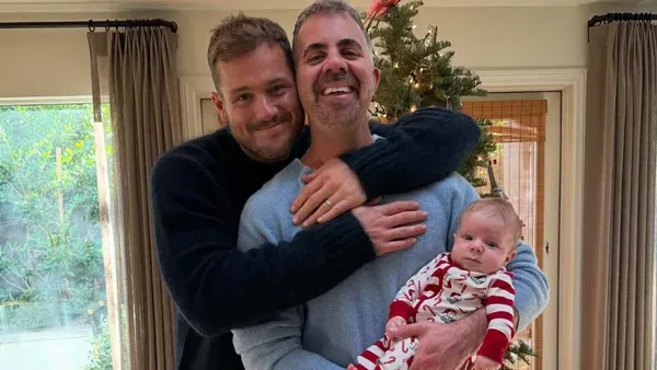 Colton Underwood and Jordan C. Brown Share Their Holiday Happiness as New Dads