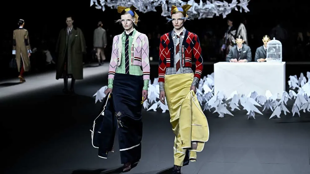 Designer Thom Browne Builds a World of Origami Magic for a Fantastical Bird-Themed Runway Show